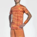 Orange bi-stretch padel shorts