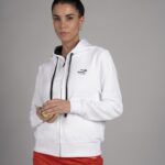 White Women's Zip-Up Sweatshirt